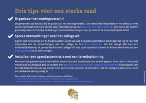Drie tips voor een sterke raad